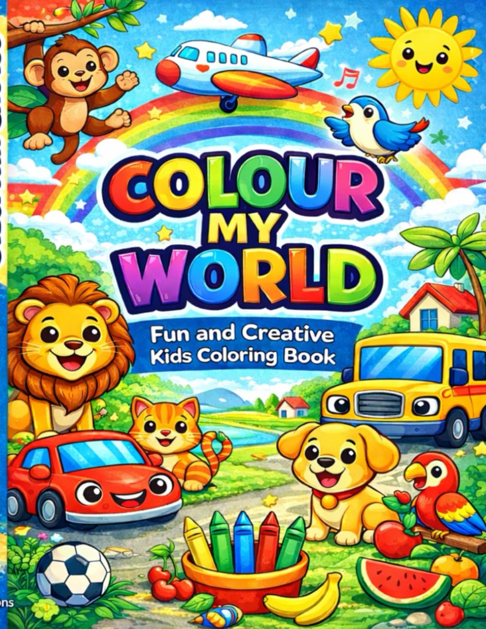 Colour My World: Fun and Happy Colouring Book for Kids