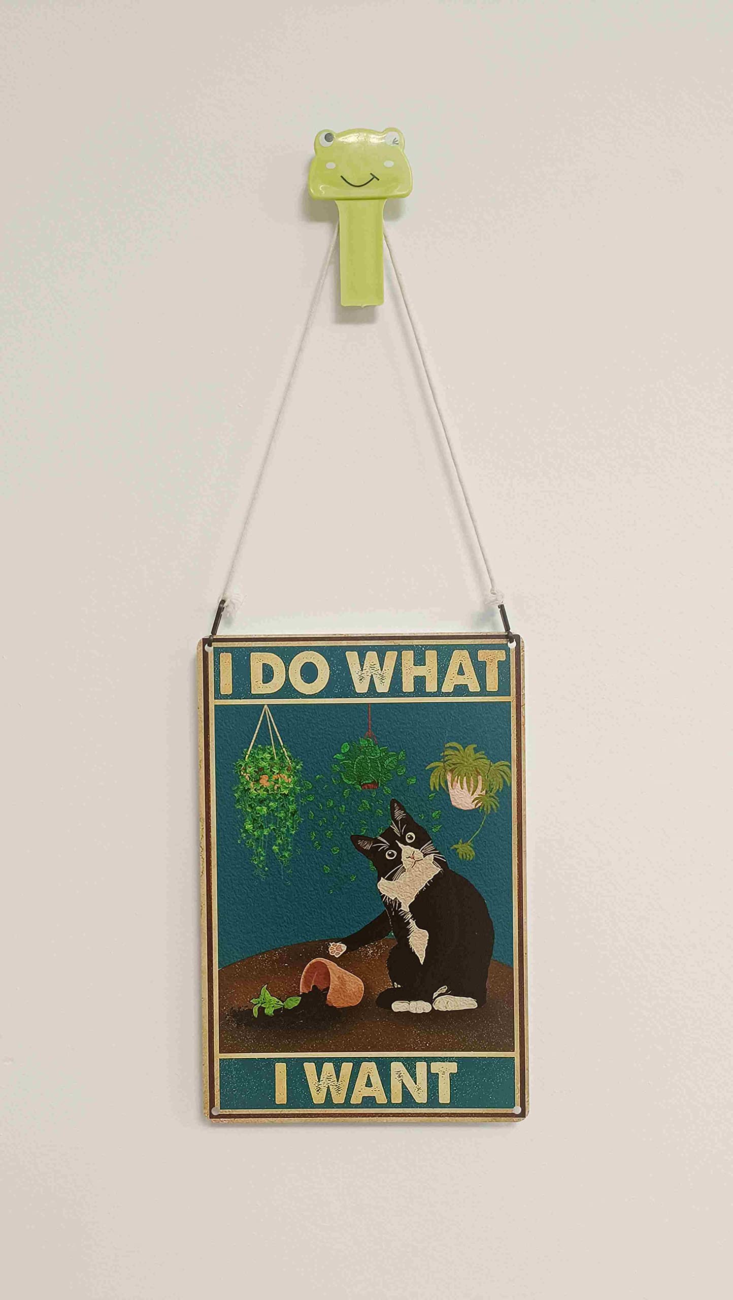 20 X 30 CM Targhetta in Metallo Affiche Vintage Gatto Nero,Affiche Decoration Murale Vintage