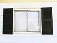 Lifetime Vinyl Open Louver Shutters (Pair) - 12"W X 25"H, Cathedral Top, Wedgewood Blue, With Hardware