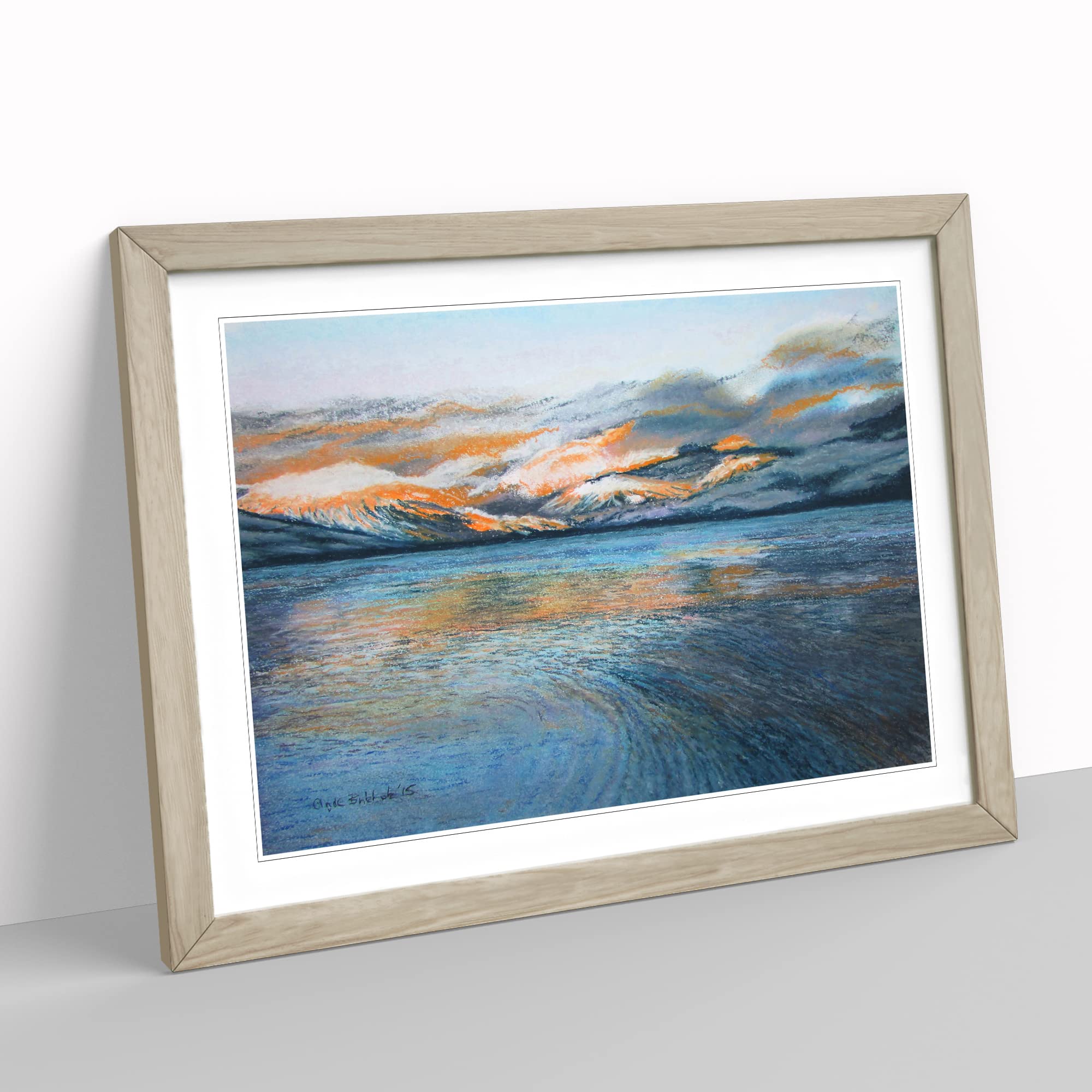 J.M.W. Turner View from Birchwood Hil Classic Painting Framed Print, Oak, A3 (46 x 34 cm) - Image 2