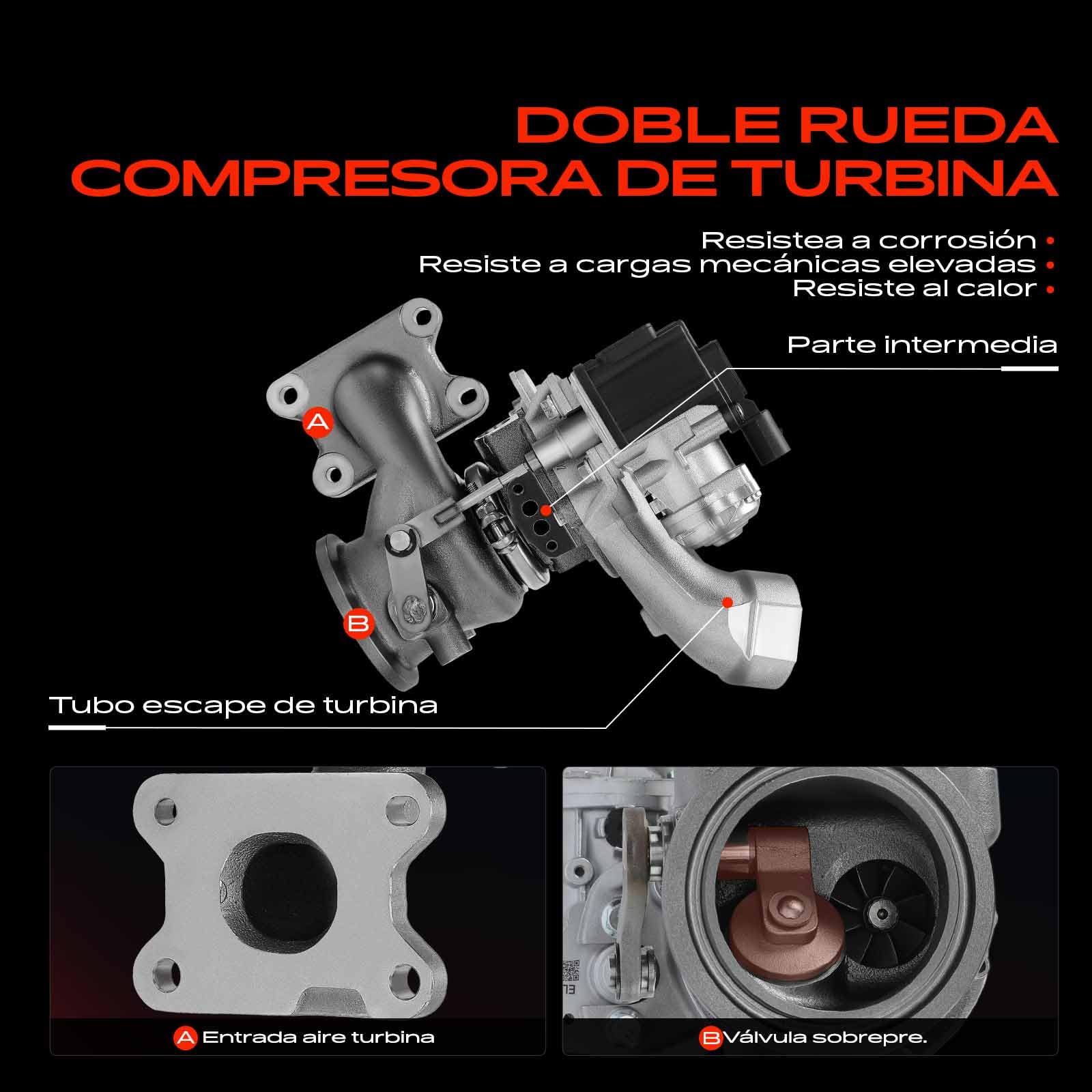Frankberg Turbocompresor Turbocompresor de gases de escape Gasolina