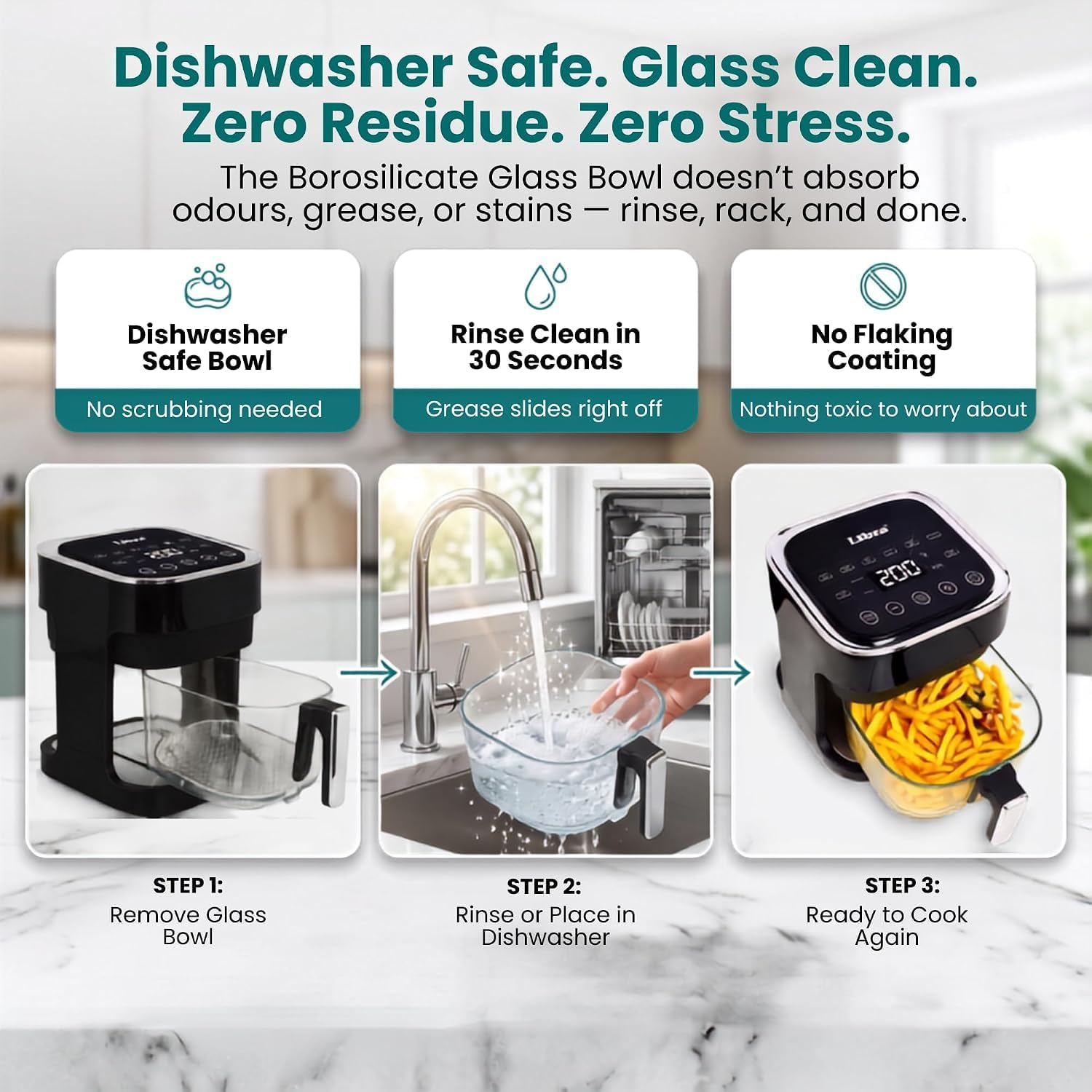 Libra Glass Air Fryer Oven - Healthy & Versatile -9