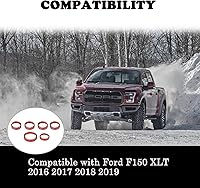 Vista 4 de F150 XLT 4WD y perilla del motor de remolque AC VOL cubierta de interruptor de aire acondicionado anillo de ajuste de audio perilla de consola
