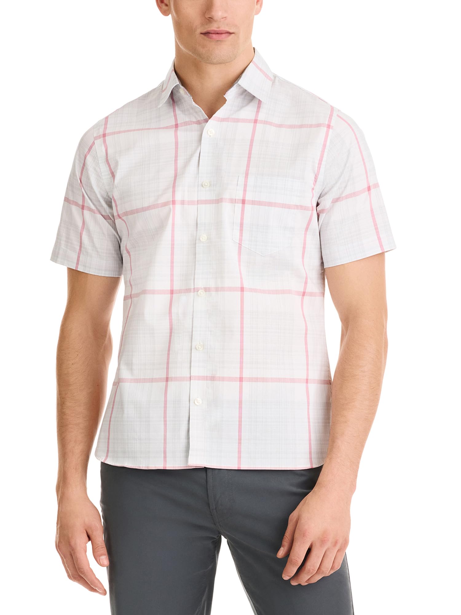 Mens Essential Woven Short Sleeve Button Up
