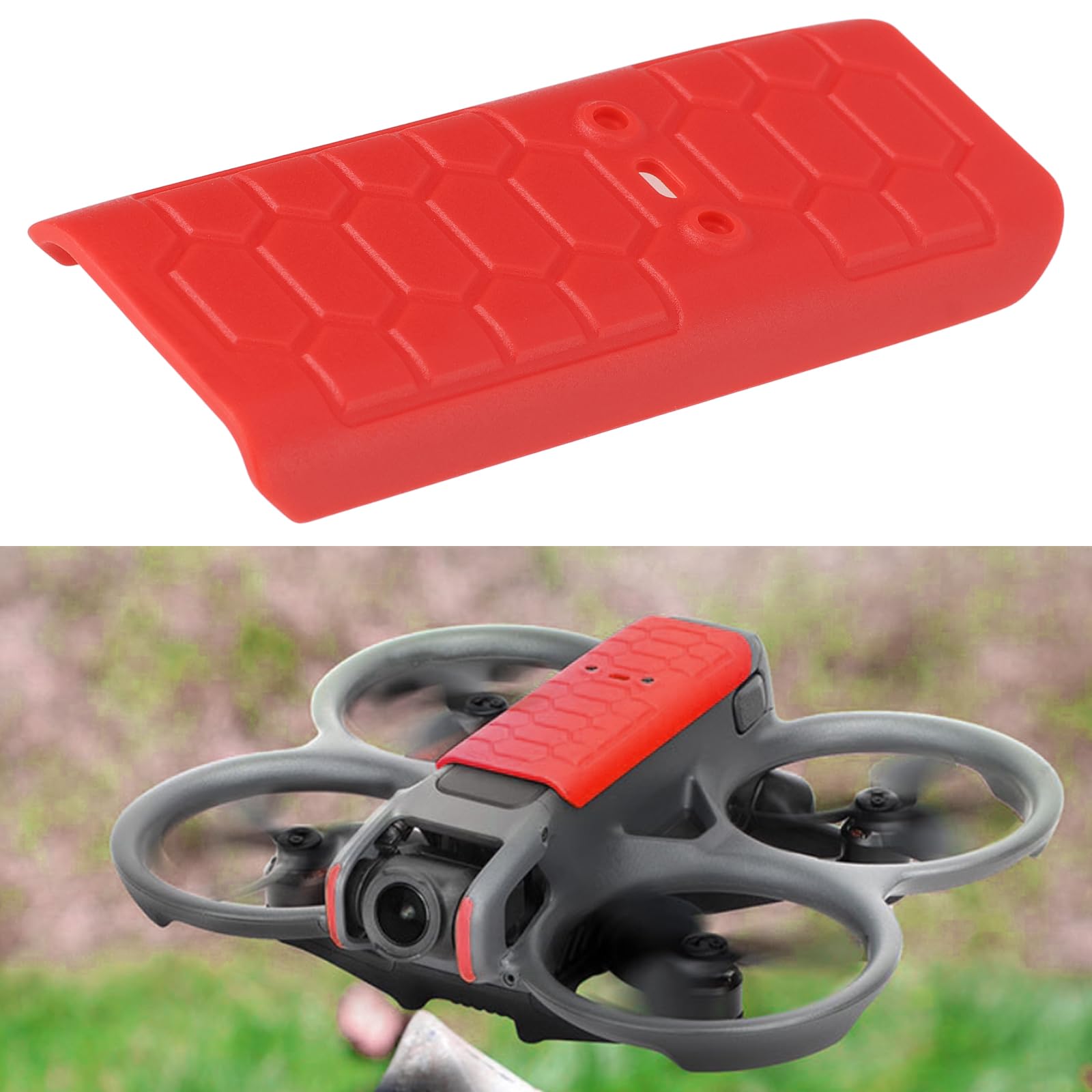 EMagTech Placa Protectora Trasera Para DJI Avata 2 – Amortigua Impactos – Incluye Tornillos Y Destornillador – Fácil Instalación (Negra)