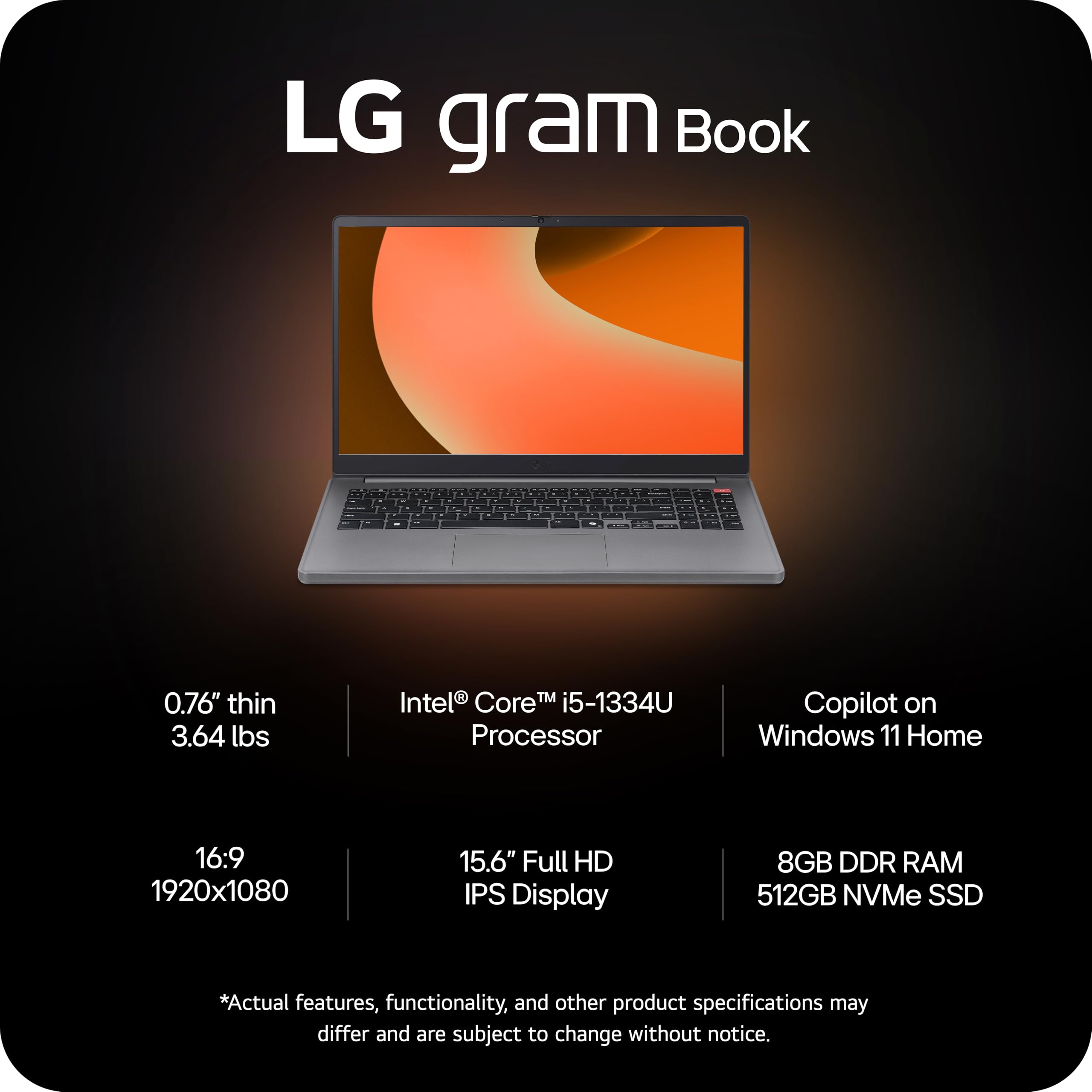 Amazon.com: LG gram Book 15-inch Lightweight Laptop Computer