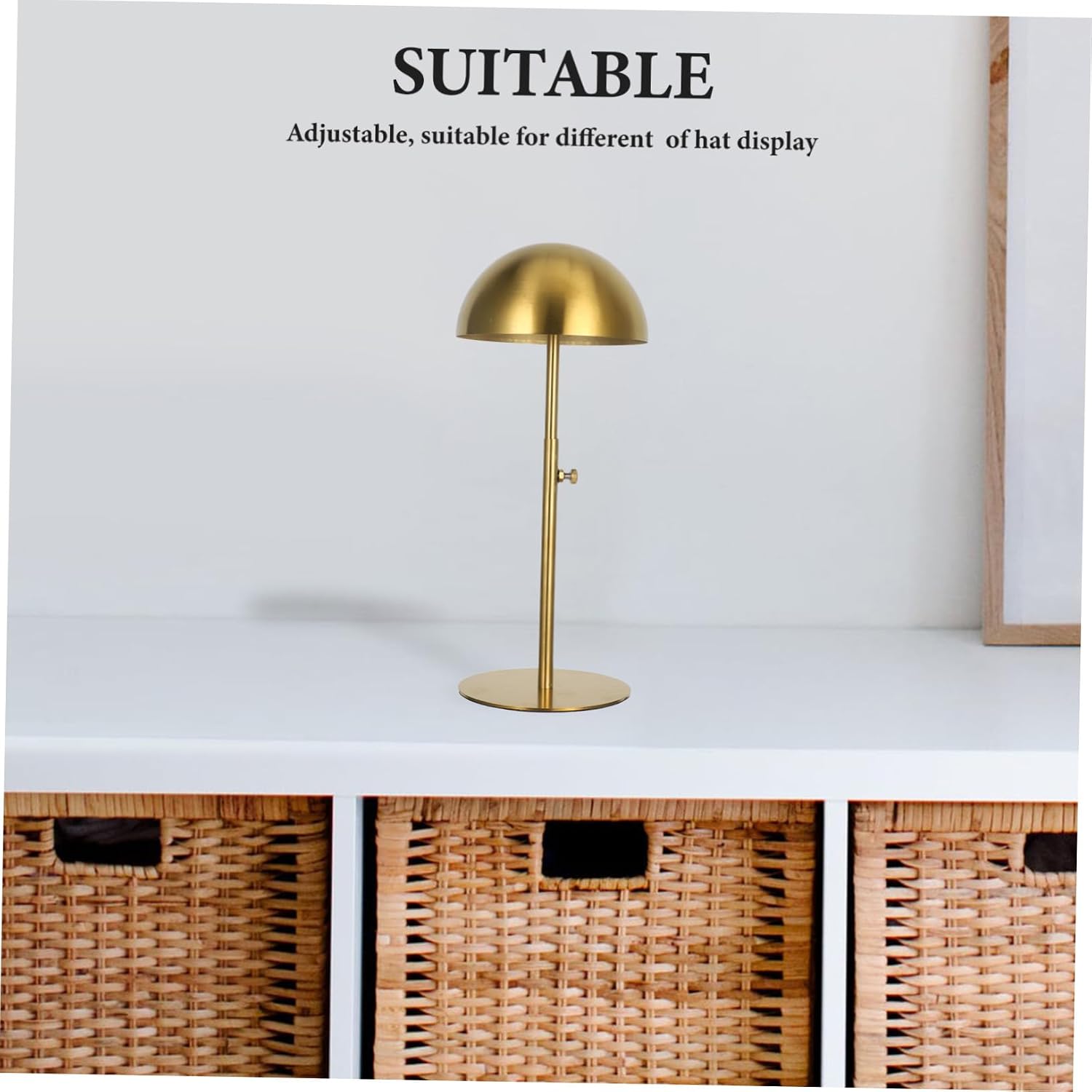 Stainless Steel Dome Shaped Hat Rack Space-efficient Cap Display Stand for Tabletop Use