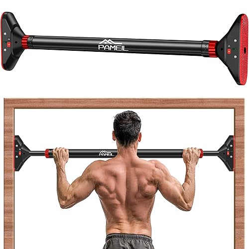 Klimmzugstange Türrahmen, Pull Up Bar Tragkraft bis 200 Kg, Reckstange Ohne Schrauben 75-94cm Ausziehbar