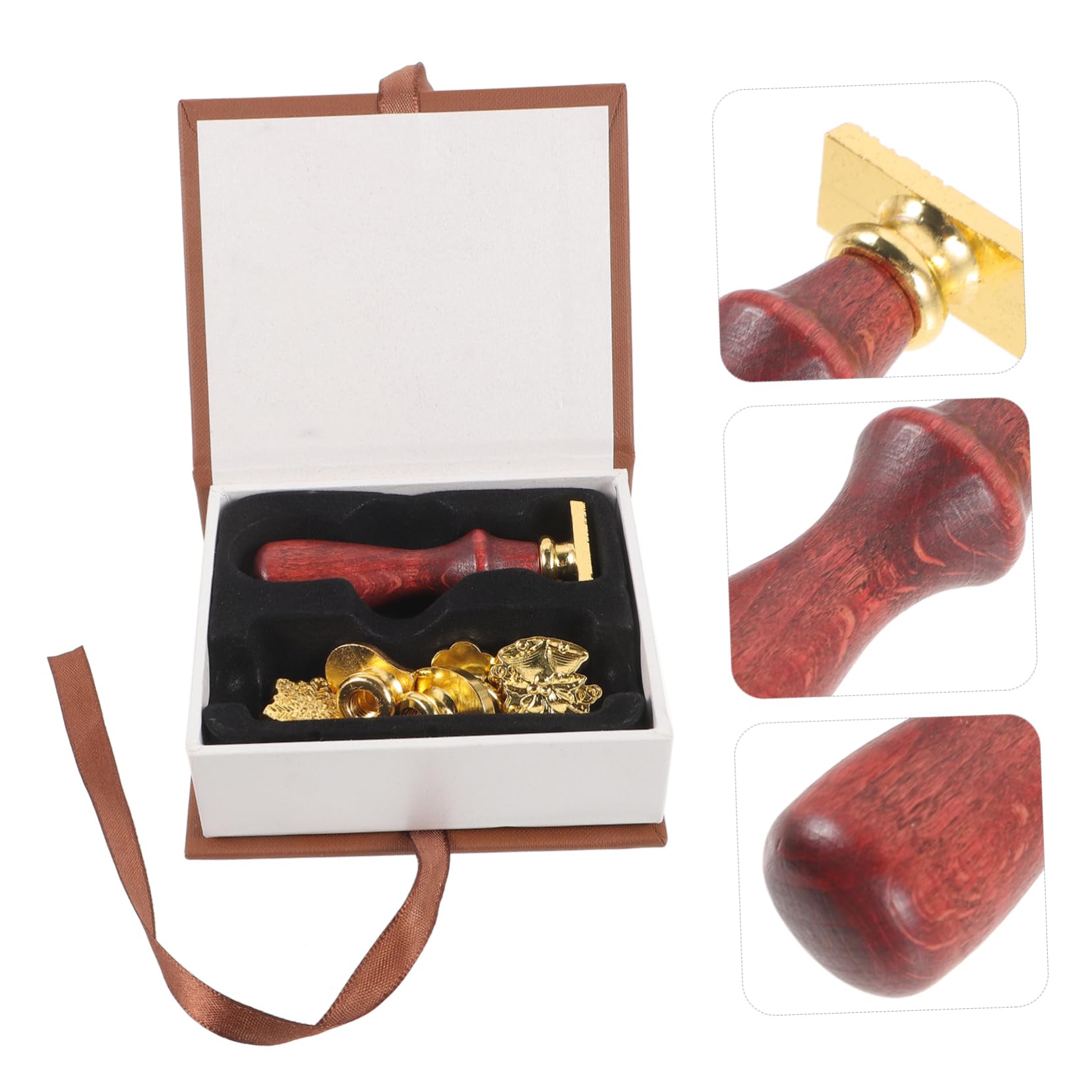Angoily 4 Sätze Feuerfarbe Seet Set Box Briefstempel Lacksiegel Stempel Wachsstempel Wachssiegelstempel Wachssiegel-stempelset Hochzeitsdeko Briefumschläge Dekoration Metall