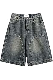 Streetwear Baggy Jorts Summer Y2K Vintage Acid Wash Jean Shorts Fashion