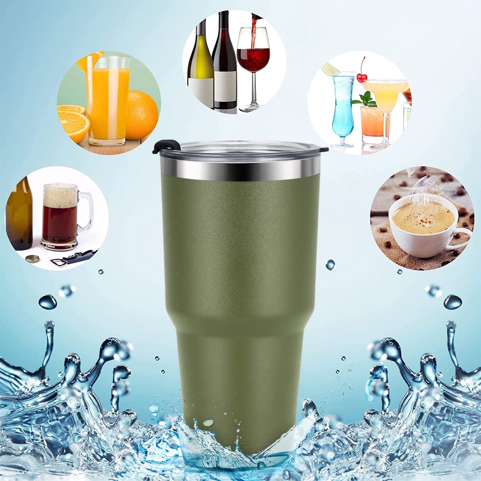 Gobelet Isotherme En Acier Inoxydable Avec Couvercle De 500