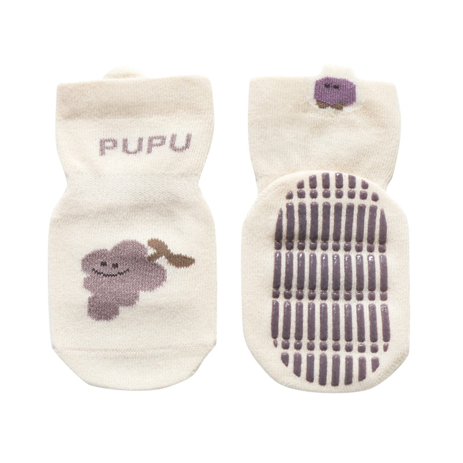 Baby Dispensing Non Slip Socks Toddler Socks with Pinch Ankles Baby Kids Little Girl Boy Toddler (White, 0-6 Months)