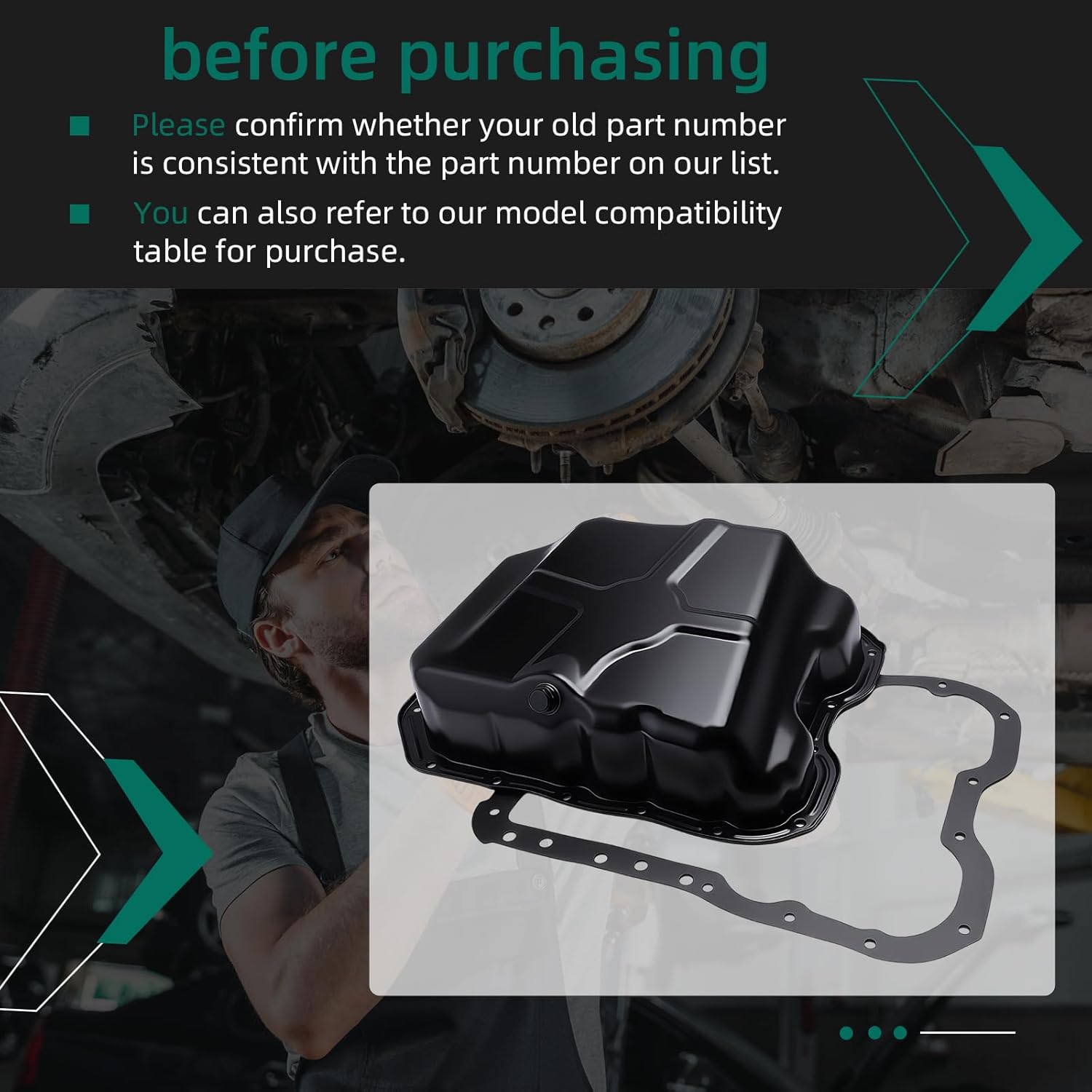 Engine Oil Pan with Drain Plug&Gasket&Screws,for Jeep Compass/Patriot,for Chrysler 200/Sebring/Cirrus,for Dodge Avenger/Caliber/Journey,L4 2.0L 2.4L,OE 4884665AD, 264-361,311-00133