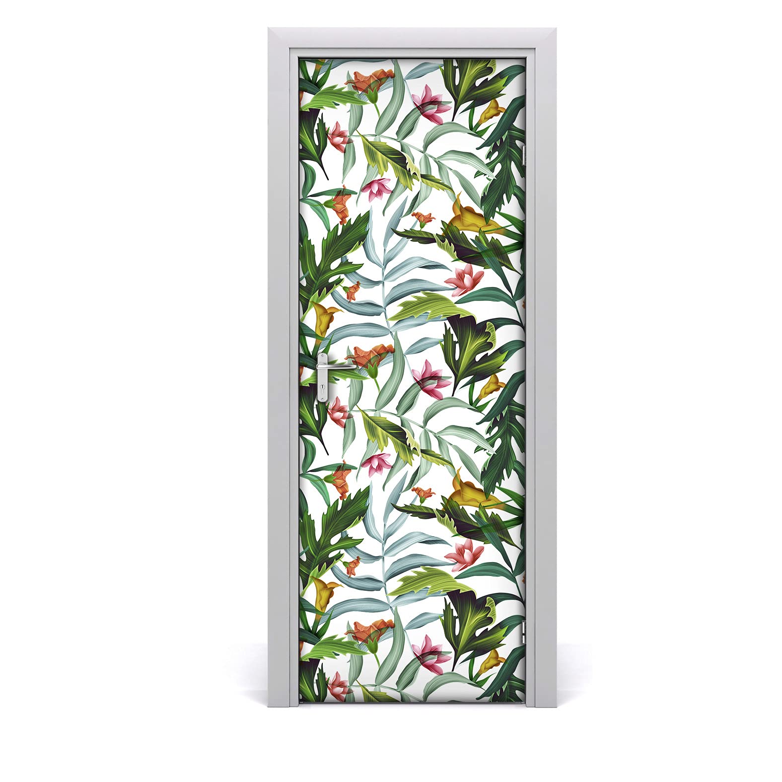 Décoration étiquette de porte Magic-Stick feuilles monstera papier peint haut de gamme