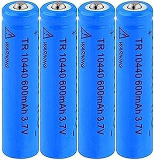 3 7v 10440 600mah Lithium Li Ion Batteries Rechargeable Batteries for Torch Led Light Flashlight Remote Control 4pcs