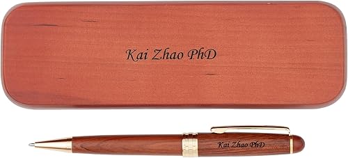 Dayspring Pens Juego de bolígrafos de madera personalizados | Bolígrafo de madera de palisandro grabado y caja de madera a juego. Grabado