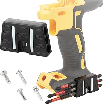 Upgrade Magnetic Bit Holder with 6 Magnetic Holes for Secure Mounting on Belt Buckle Screws for Dewalt, Ridgid, Makita, Bosch, Ryobi, Milwaukee and More