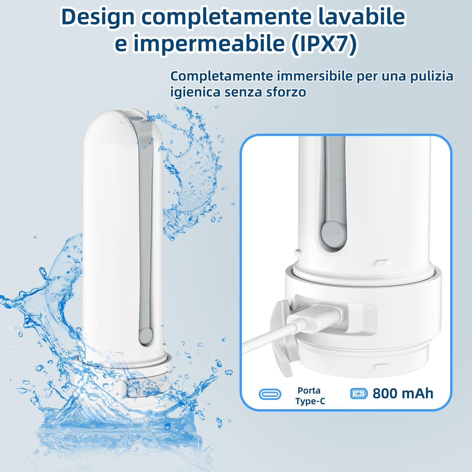 Bidet de Voyage Portatile, 400 ML, étanche IPX7, Douche 3 Pressions, Nettoyage extérieur, Soins hémorroïdes, Compagnon de Camping