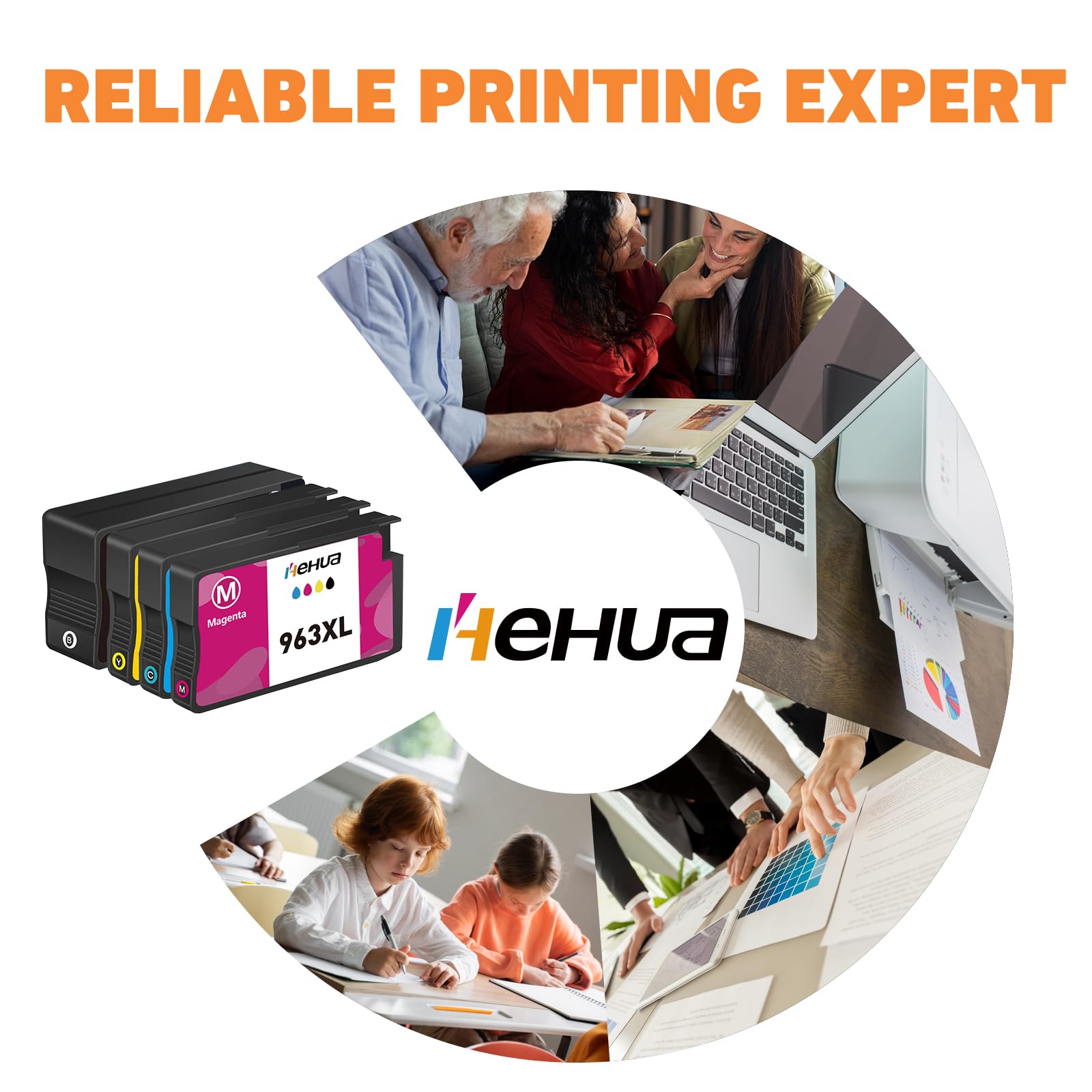 hehua 963 XL Cartucce d'inchiostro compatibili con HP 963XL per HP Officejet Pro 9010 9012 9013 9014 9015 9016 9020 9022 9023 9025 Cartucce Multipack Compatibile con HP 963 XL