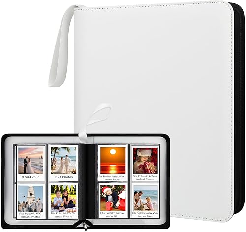Miniatura 9 de Álbum de fotos grande de 256 bolsillos para fotos instantáneas Polaroid Now/i-Type/600/SX-70, compatible con Fujifilm Instax Wide 400/300 y película