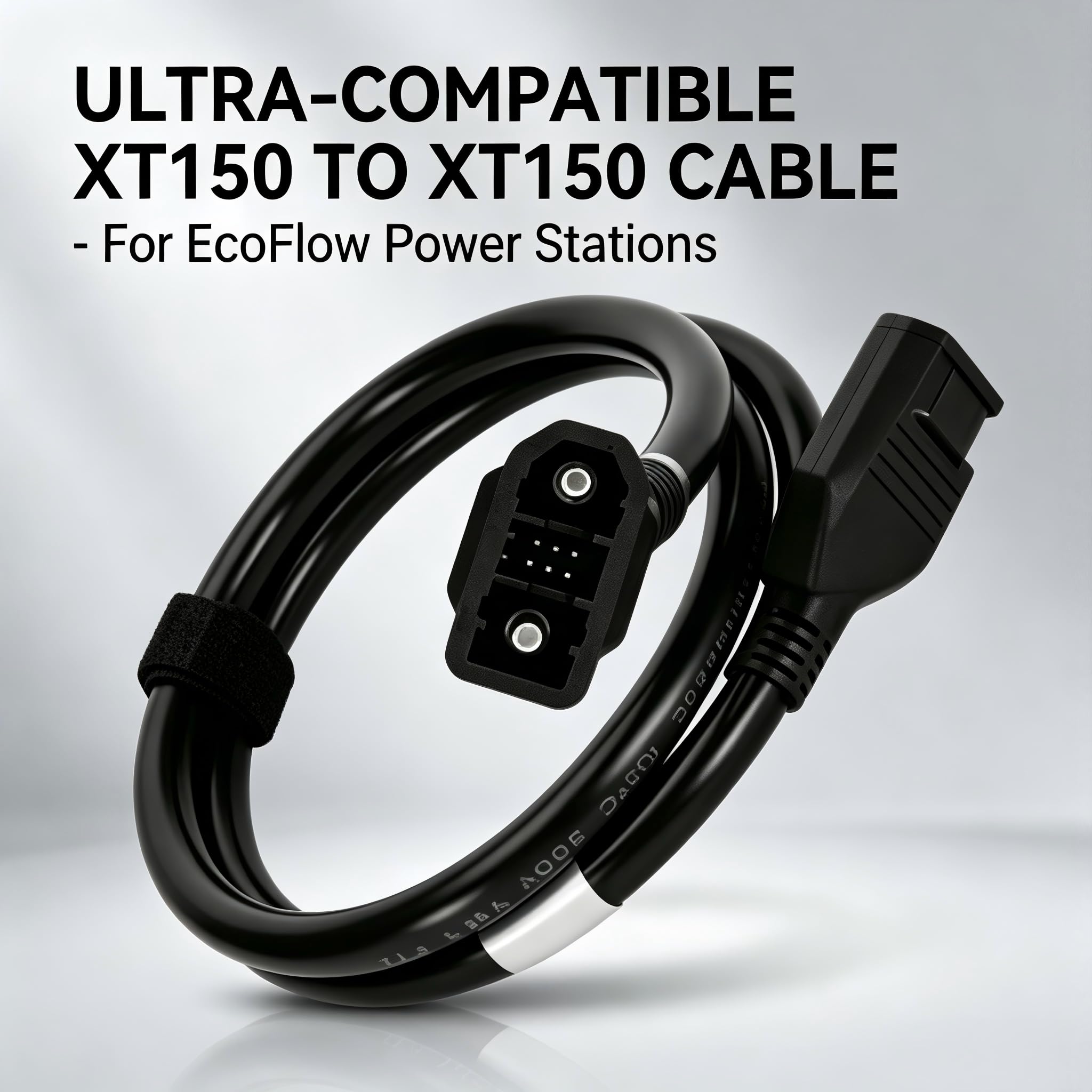 XT150 Verlängerungskabel, Kompatibel mit EcoFlow Delta 2/2 Max/Max/3/3 Plus/3 1500 & Wave 2/Wave 3 Klimaanlage, Hochwertiges Kupferkern Stromkabel Male-zu-Male, Outdoor Camping Notstrom Kabel (5m)