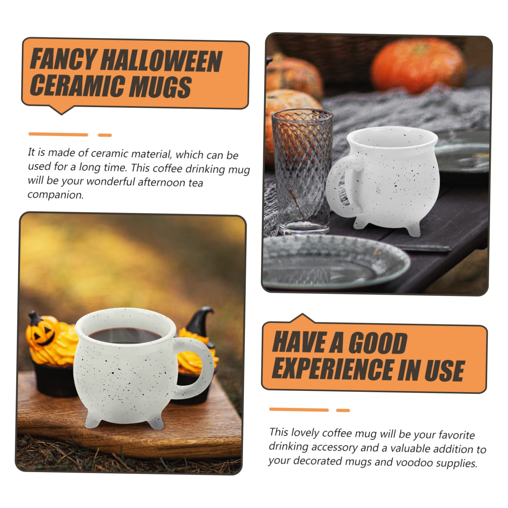 TOPBATHY 3 Tazze A Forma Di Calderone Per Caffè Tè Halloween Tazze Decorative Per La Famiglia E Gli Amici