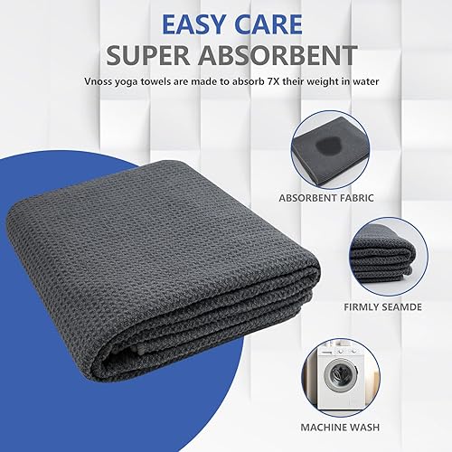 Miniatura 4 de Toalla de yoga caliente  Toalla de microfibra antideslizante para esterilla de yoga con punto de agarre absorbente de sudor, toalla para yoga
