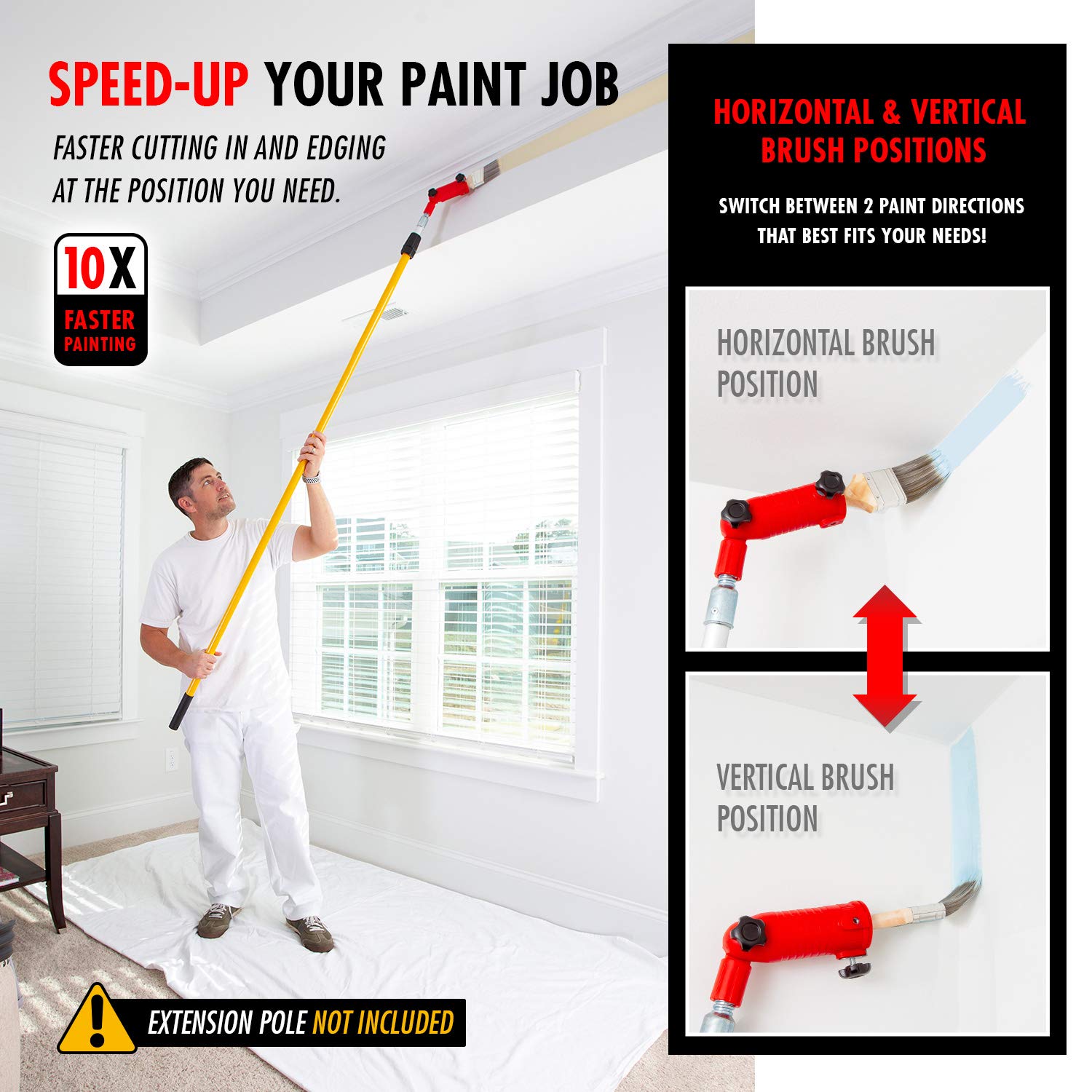 COLBENT MultiAngle Paint Brush Extender, Paint Edger Tool for High