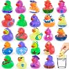 24 Pack Color Changing Rubber Ducks,Jeep Ducks for Ducking Baby Bath Beach Toys Easter Basket Stuffer Party Favors Mini Ducks for Pool Water Activity