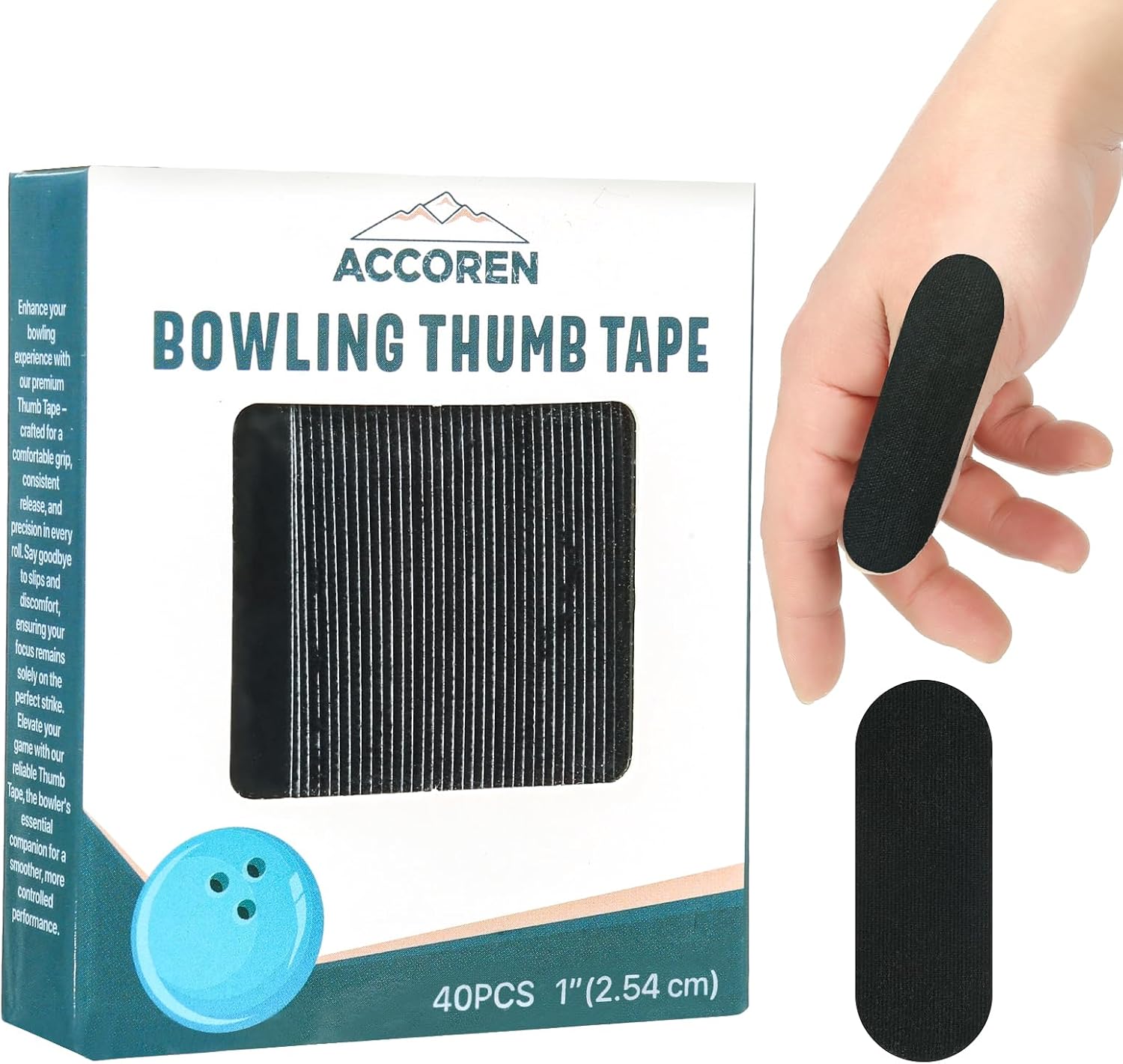 40 Pcs Bowling Thumb Tape for Enhanced Grip Comfortable