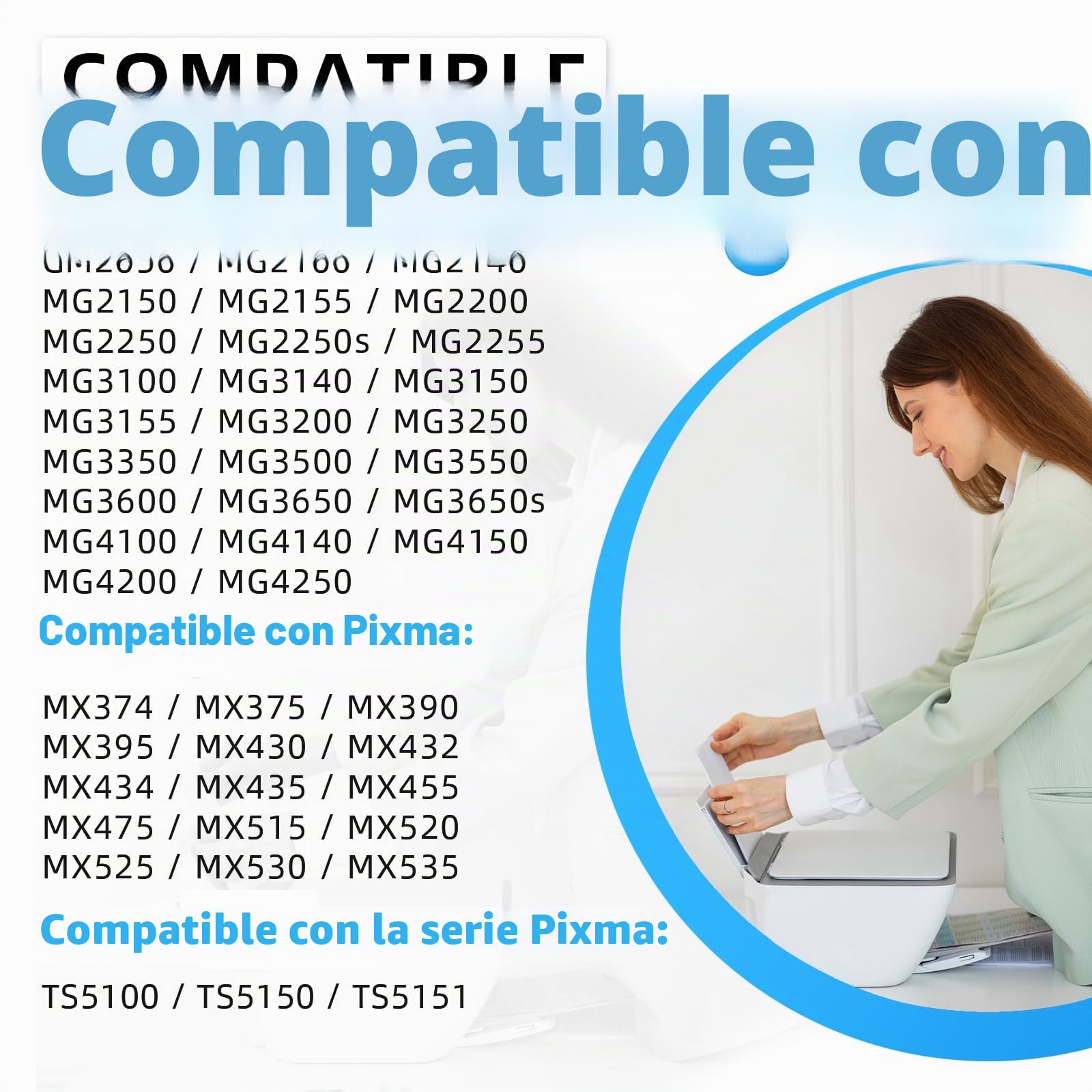 Cartuchos de Tinta 540 y 541, PG-540 CL-541 XL Repuesto para Cartuchos Canon 540 541, Tinta Impresora 540 y 541 Compatible con Pixma TS5150 TS5151 MX475 MG2250 MG3550 MG3600 MG3650