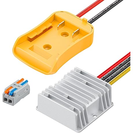 DEWALT 12V Step-Down Converter: Power Adapter for Golf Carts and DIY Projects
