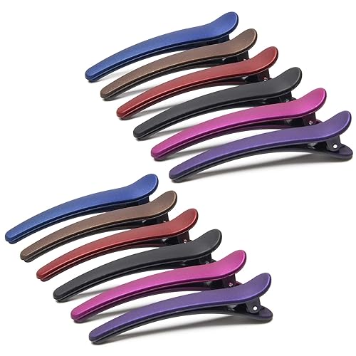 AHIER 12pcs Hair Styling Clips for Women - Plastic Duckbill