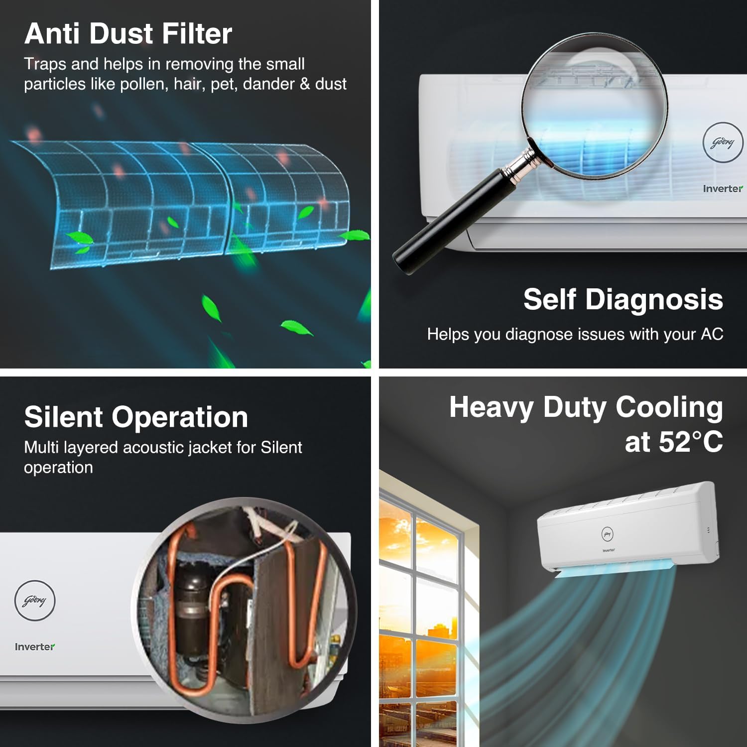 Diwali Offer Buy Now Godrej 1.5 Ton 3 Star, 5 Years Comprehensive Warranty,