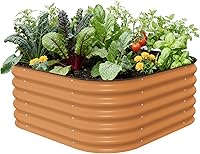 Vista 12 de Vego garden Kit de Cama de Jardín Elevada, 17" de Alto, Kit de Camas de Jardín Elevadas Modulares de Metal 4 en 1, Jardinera de Metal para Verduras