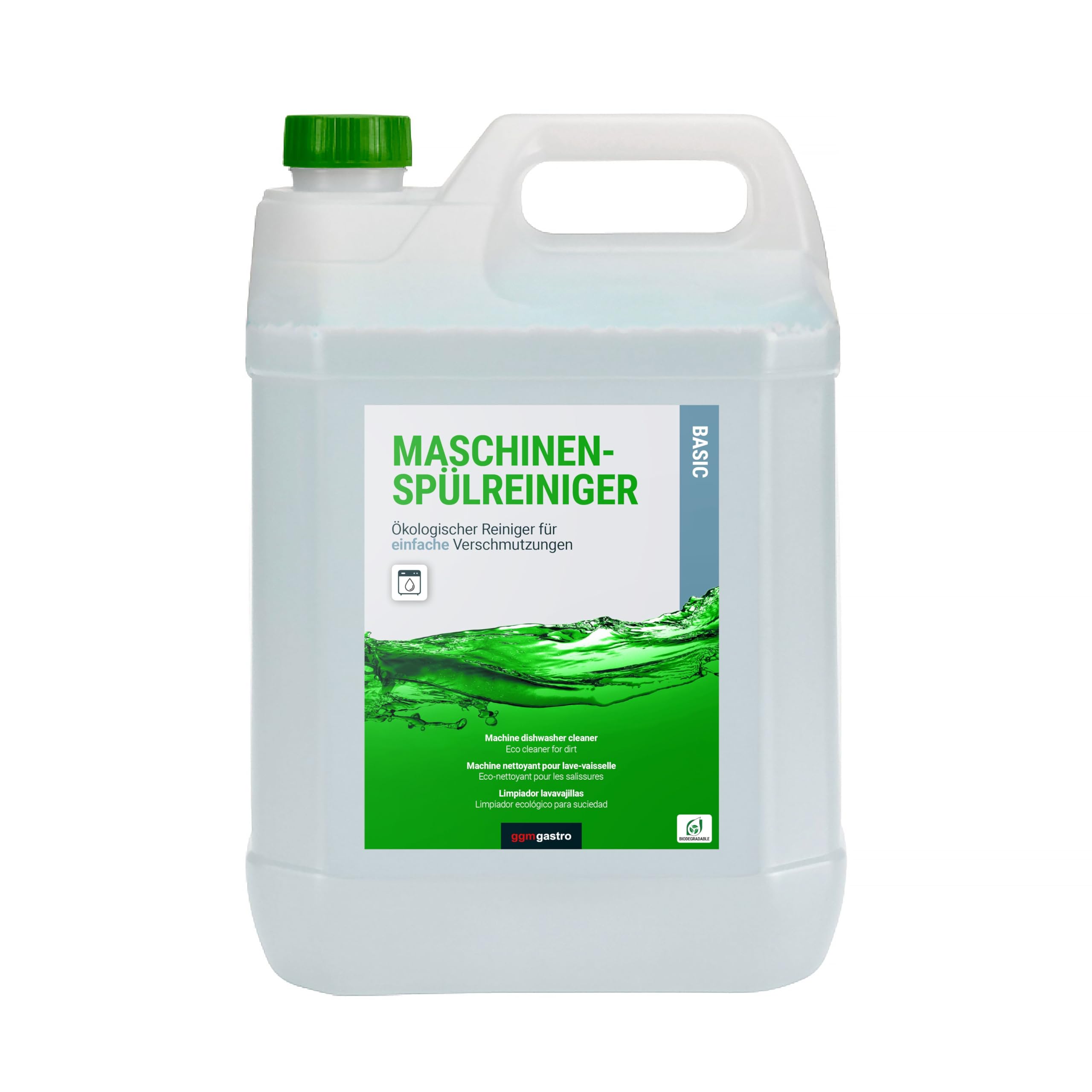 GGM Gastro Maschinenspülreiniger BASIC 10 l | Hochwirksames Profi-Konzentrat, phosphatfrei, umweltbewusste Rezeptur, für strahlende Sauberkeit, ideal für Dauereinsatz