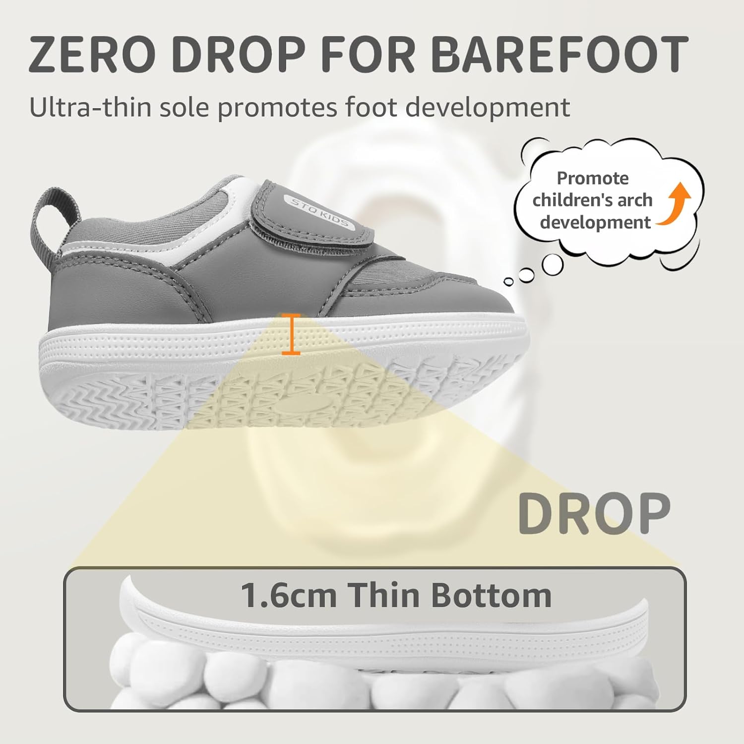 Toddler Wide Toe Box Shoes Barefoot Sneakers Girls Boys Zero Drop First Walking Running Tennis Grounding Shoes - Image 4