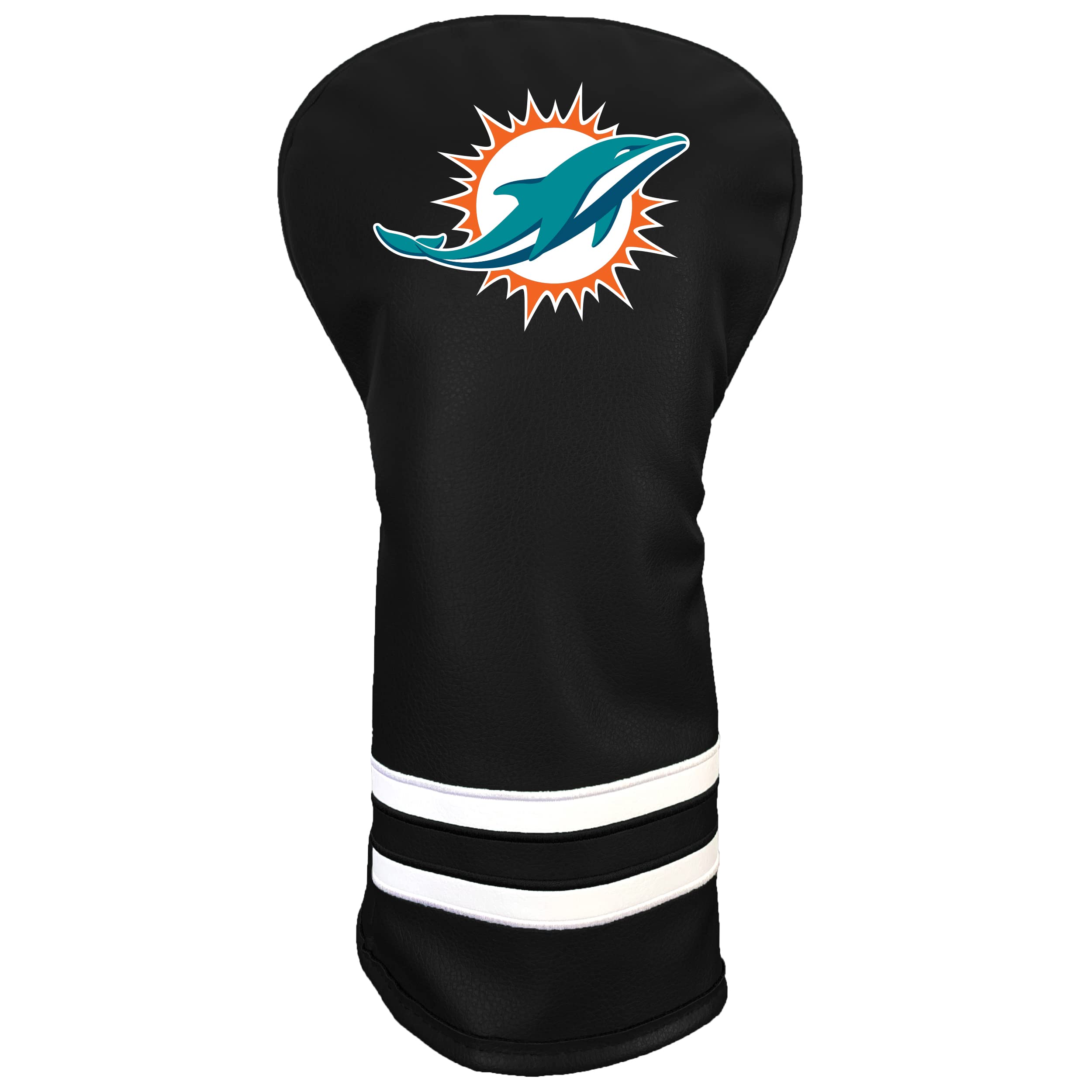Team Golf NFL Miami Dolphins Vintage Driver Headcover - Printed Team Golf NFL Vintage Driver Golf Club Headcover, Form Fitting Design, Retro Design with Fleece Lining for Extra Club Protection