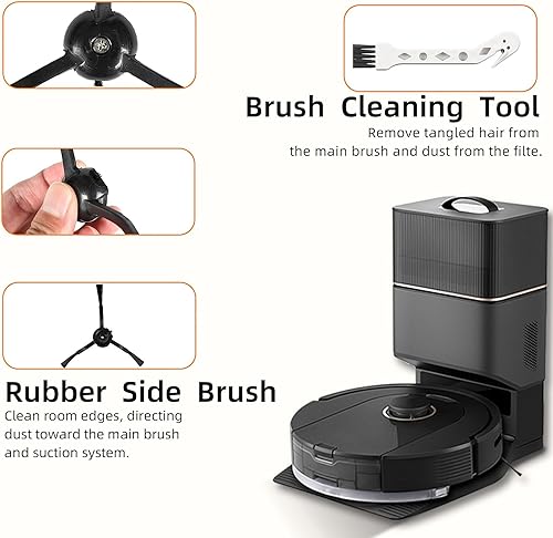 Miniatura 7 de Kit de accesorios de repuesto de 17 piezas compatible con aspiradora Roborock Q8 Max Q8 Max +Q5 ProQ5 Pro+, 2 cepillos principales, 6 cepillos