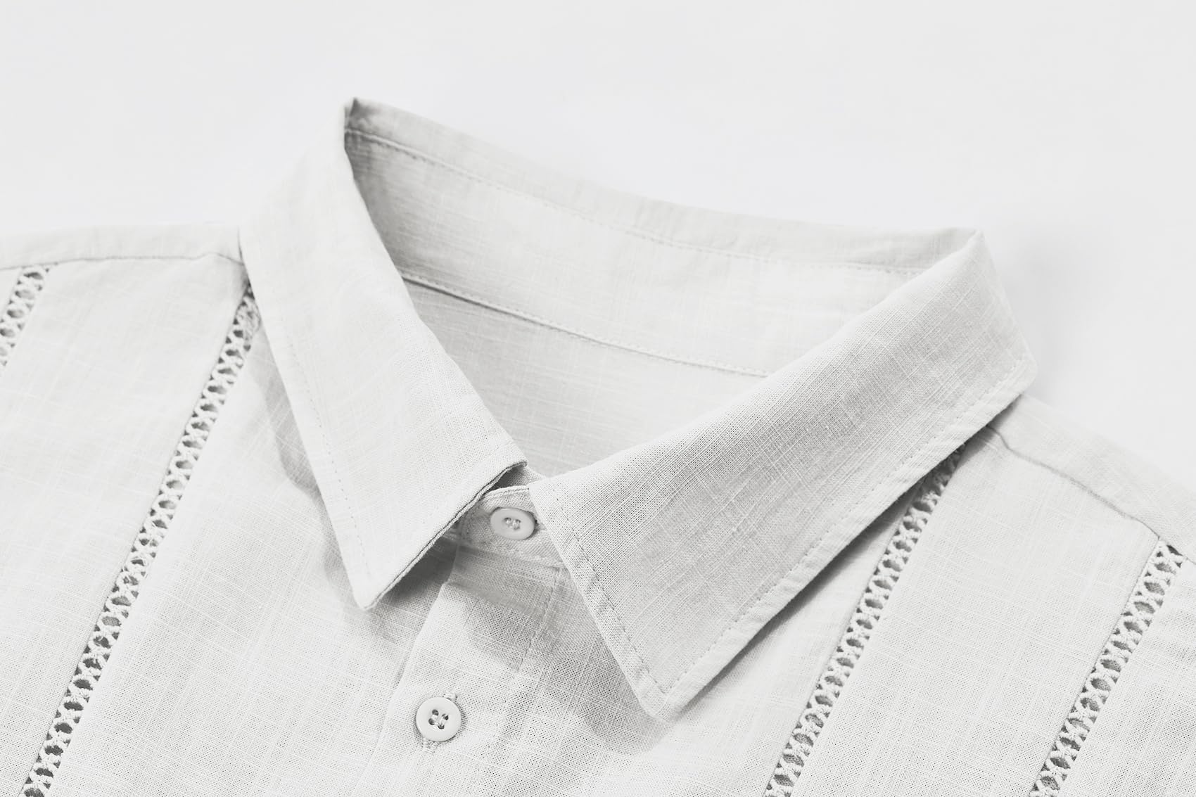 Conjunto de 2 piezas de lino para hombre, corte regular, con botones, camisa de playa y pantalones cortos, ropa de verano de manga