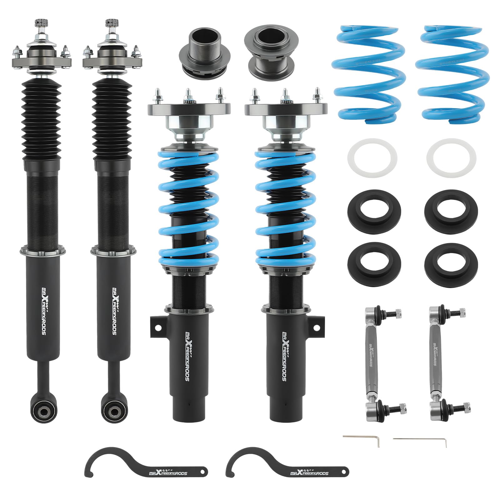 maXpeedingrods Kit de suspension Coilovers Racing pour BMW E46 3 Series & M3 99-05