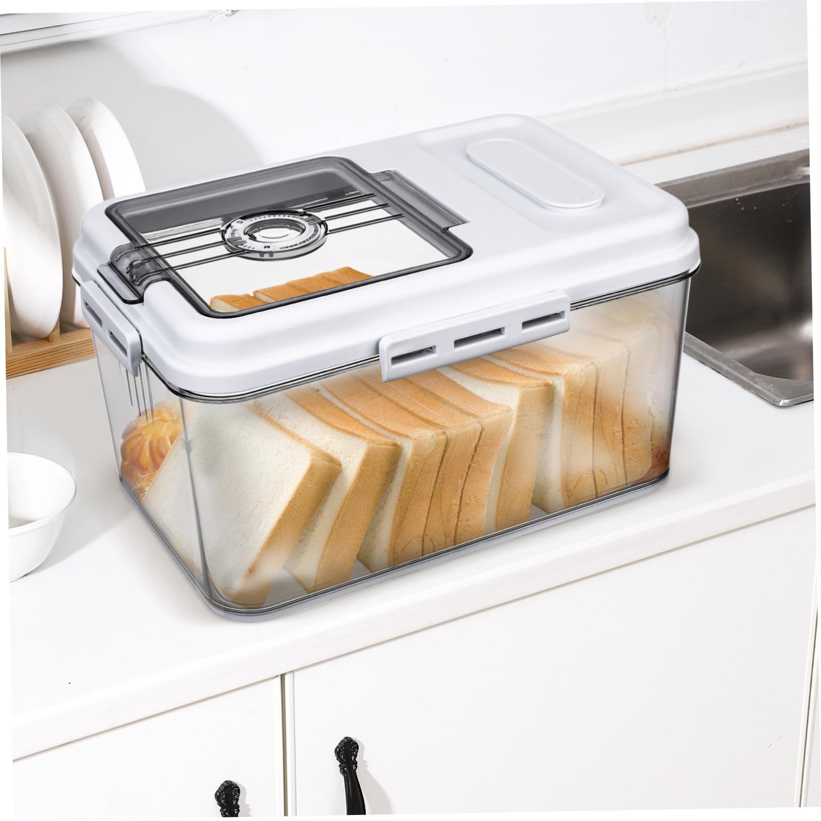 VALICLUD Contenitore per Riso Ermetico Stoccaggio di Cereali Contenitore per Alimenti Uso Multiuso Design Moderno Cucina Organizzata Conservazione di Cibo Secco