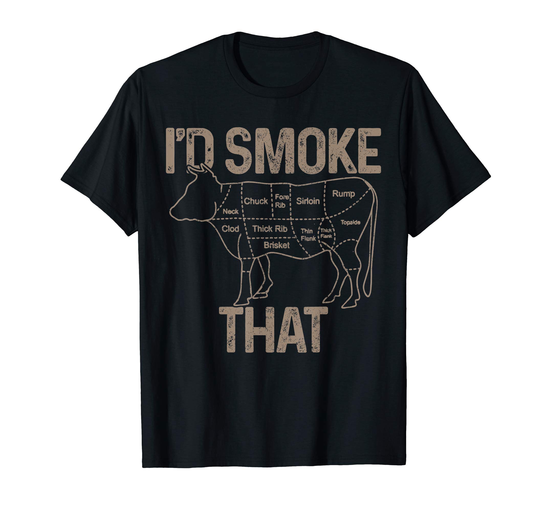 Chef Apparel Co.Chef Butcher Cook BBQ I'd Smoke That Cow Beef Funny Gift T-ShirtOEKO-TEX STANDARD 100