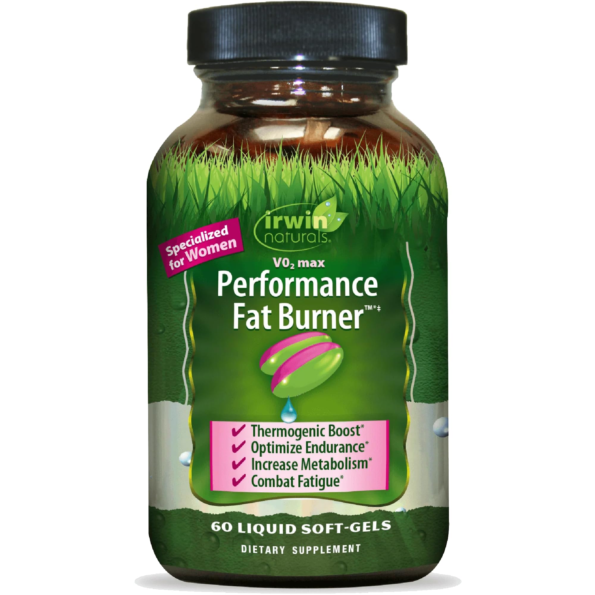 Irwin Naturals VO₂ Max Performance Fat Burner with Green Tea | 60 Softgels 60 Count (Pack of 1)