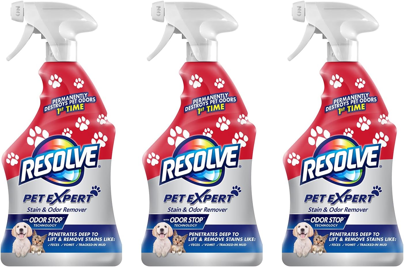 Resolve Pet Stain & Odor Carpet Cleaner, 22 oz (Pack of 3)