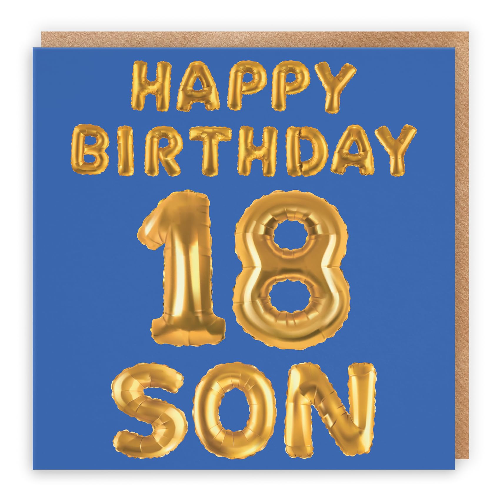 Biglietto Auguri 18° Compleanno Hunts England Per Ragazza – Formato Quadrato 148mm Con Busta Marrone – Scritta Happy Birthday