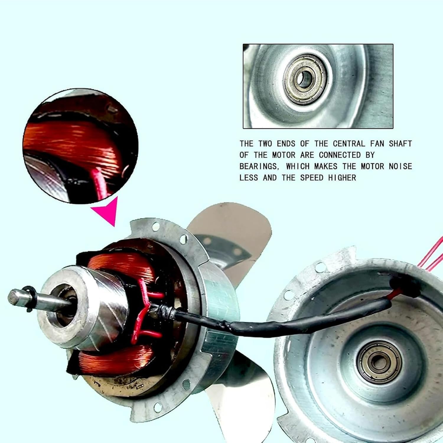 AMNOOL Chimney Blower Fan Fireplace Exhaust Fan Household Exhaust ​Smoke Machine 40W ​Chimney Fan, Kitchen Induced Draft Fan (Size : 9cm)-1