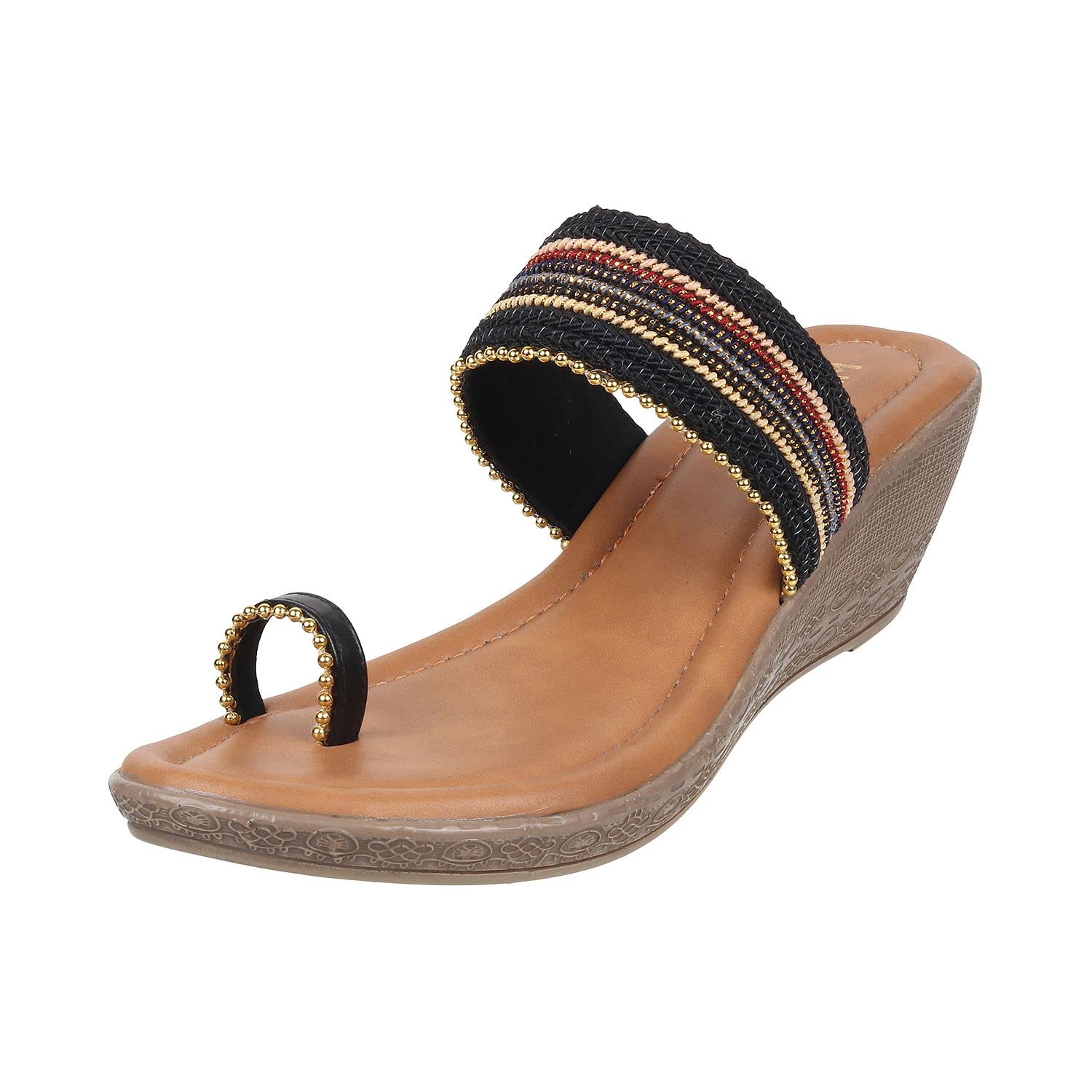Metro Women Black Wedge Heel Sandal UK/7 EU/40 (B0BYJLGN9B) Amazon Price History, Amazon Price Tracker