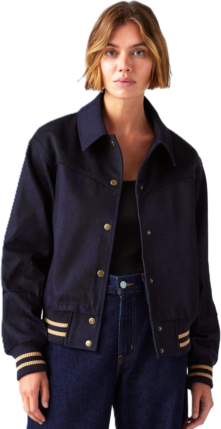 【リーバイス】✨️スタジャン ブルゾン L レザー ビンテージ 紺 希少 Levi's - Levi's スタジャンの通販 by 尾関's shop｜リーバイス