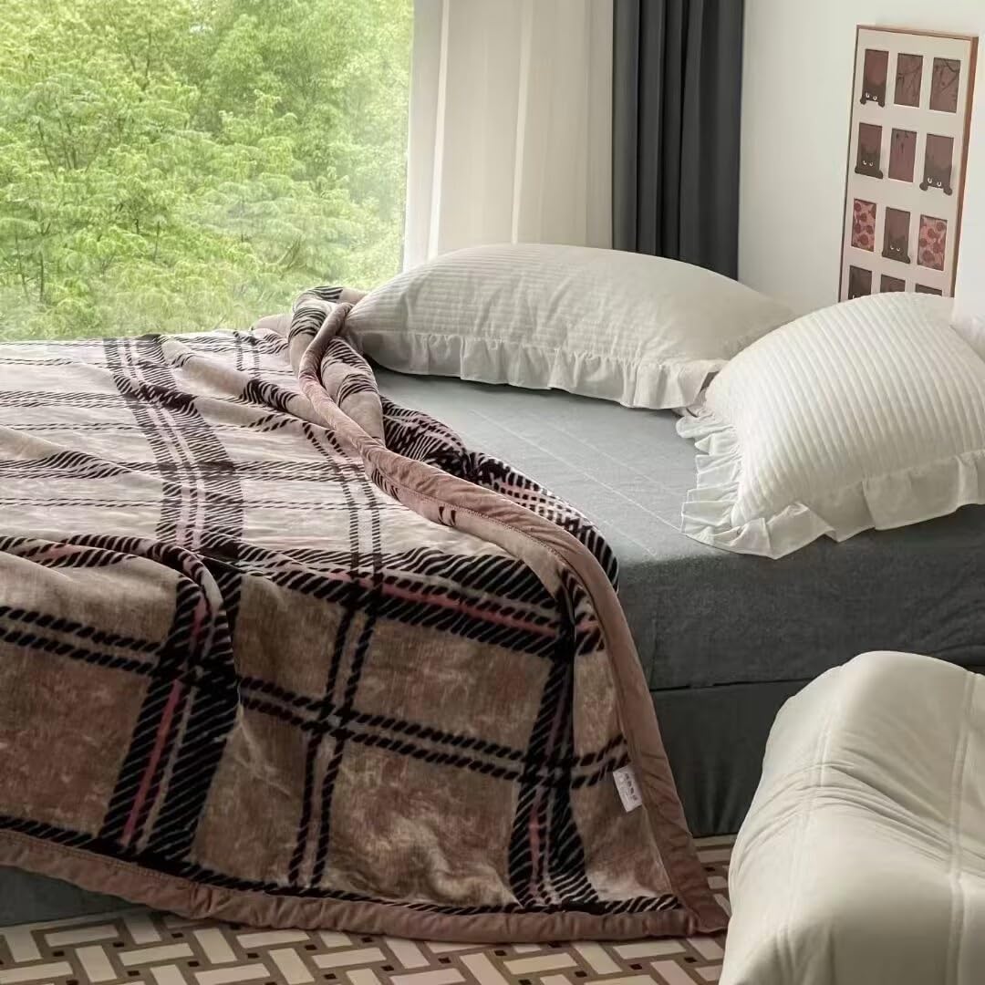 Amazon｜ブランケット フェイクミンクフリースブランケット 79インチ x